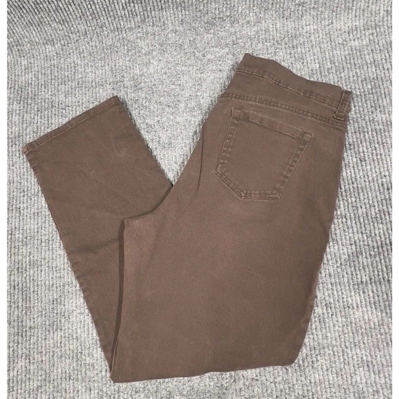 Gloria Vanderbilt Amanda Jeans‎ Womens 18W Brown Denim Pants Casual Work Pockets - Picture 1 of 16